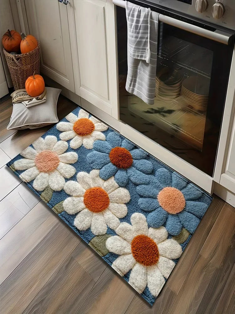 Colorful Waterproof Floral Doormat, Various Options and Colors