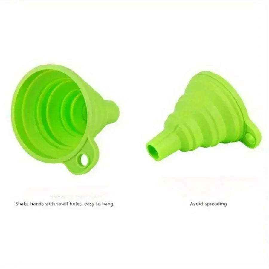 Collapsible, Foldable Silicone Kitchen Oil Funnel
