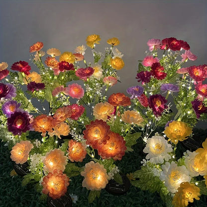 5pc Waterproof Solar Garden Lights, Simulated Snow Lotus