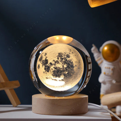 Unique Galaxy 3D Crystal Ball Night Light LED Lamp