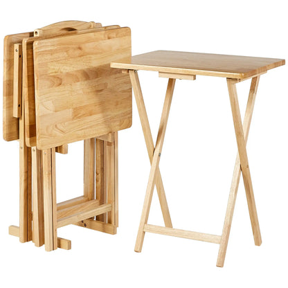 Set (4) 15" x 19" x 26 Portable and Foldable TV Tray Table