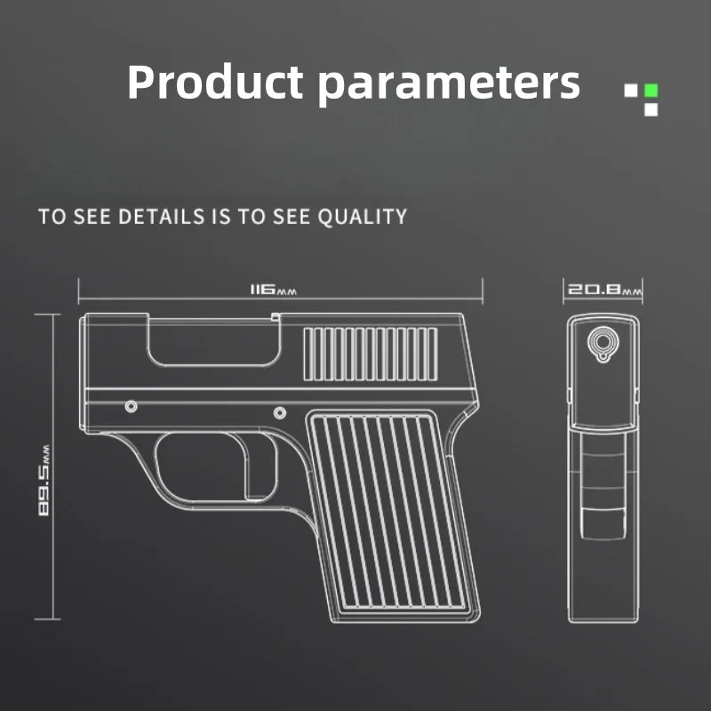 Windproof, Portable Torch Lighter, Pistol Shaped