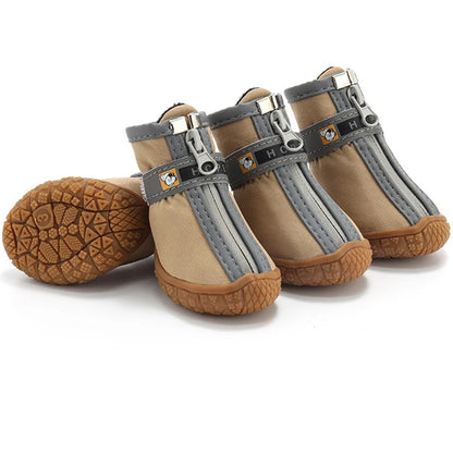 Dog Booties, Non-Slip Soles, Thick Plush Paw Protection