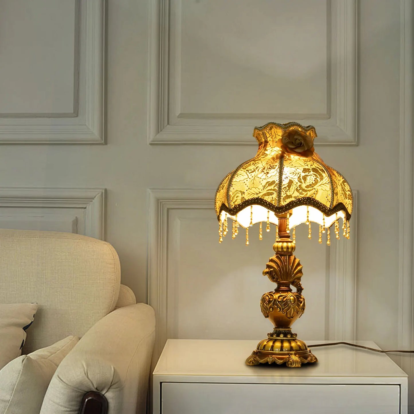 Table Lamp, 32.29-53.82ft² Lighting Area, W/ Sleek Edges
