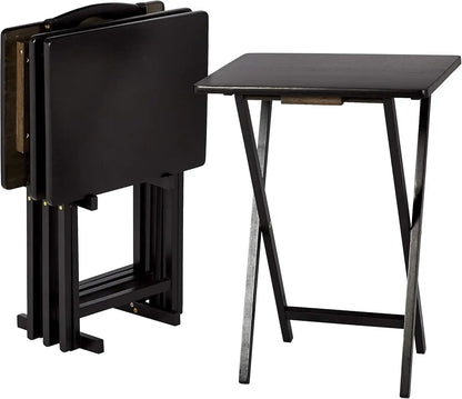 Set (4) 15" x 19" x 26 Portable and Foldable TV Tray Table