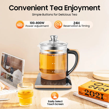 1.8L Electric Tea Kettle, Pot w/12 Independent Warming Stages