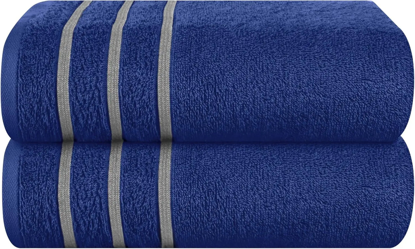 2pc Oversized Bath Towels 28x55" – Ultra Absorbent Quick-Dry