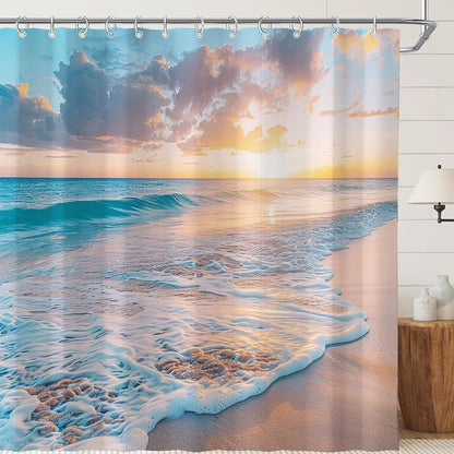 Nautical Summer Sunset Shower Curtain w/Hooks