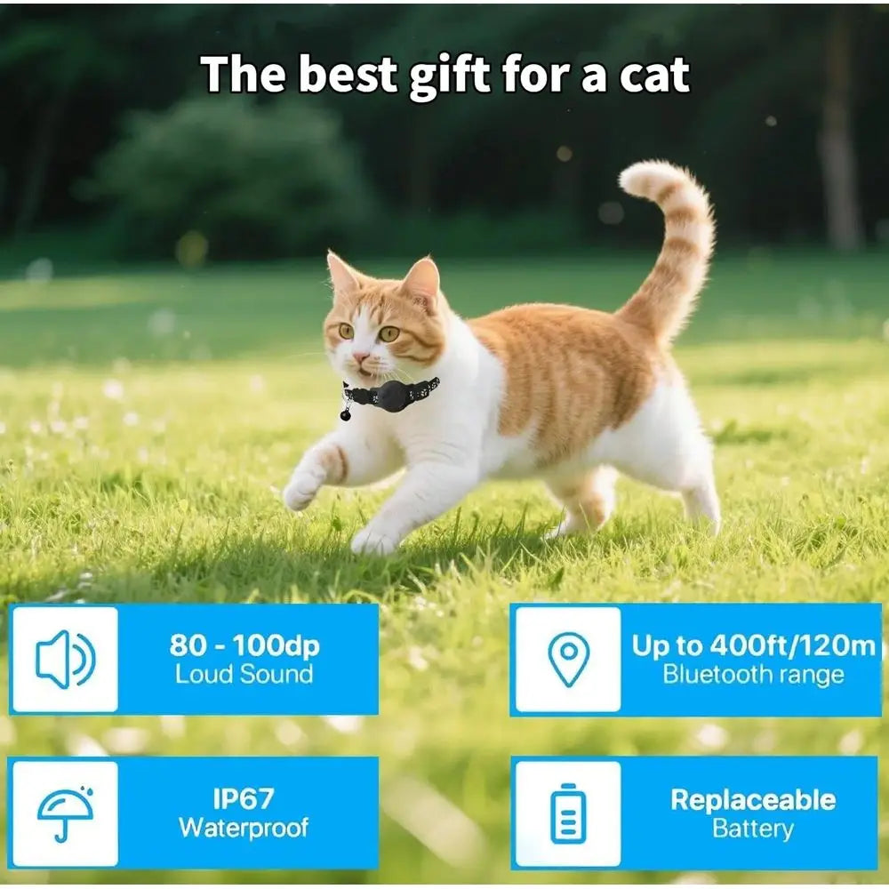 GPS Collar for Cats (Android Only) Waterproof Compatible w/Google