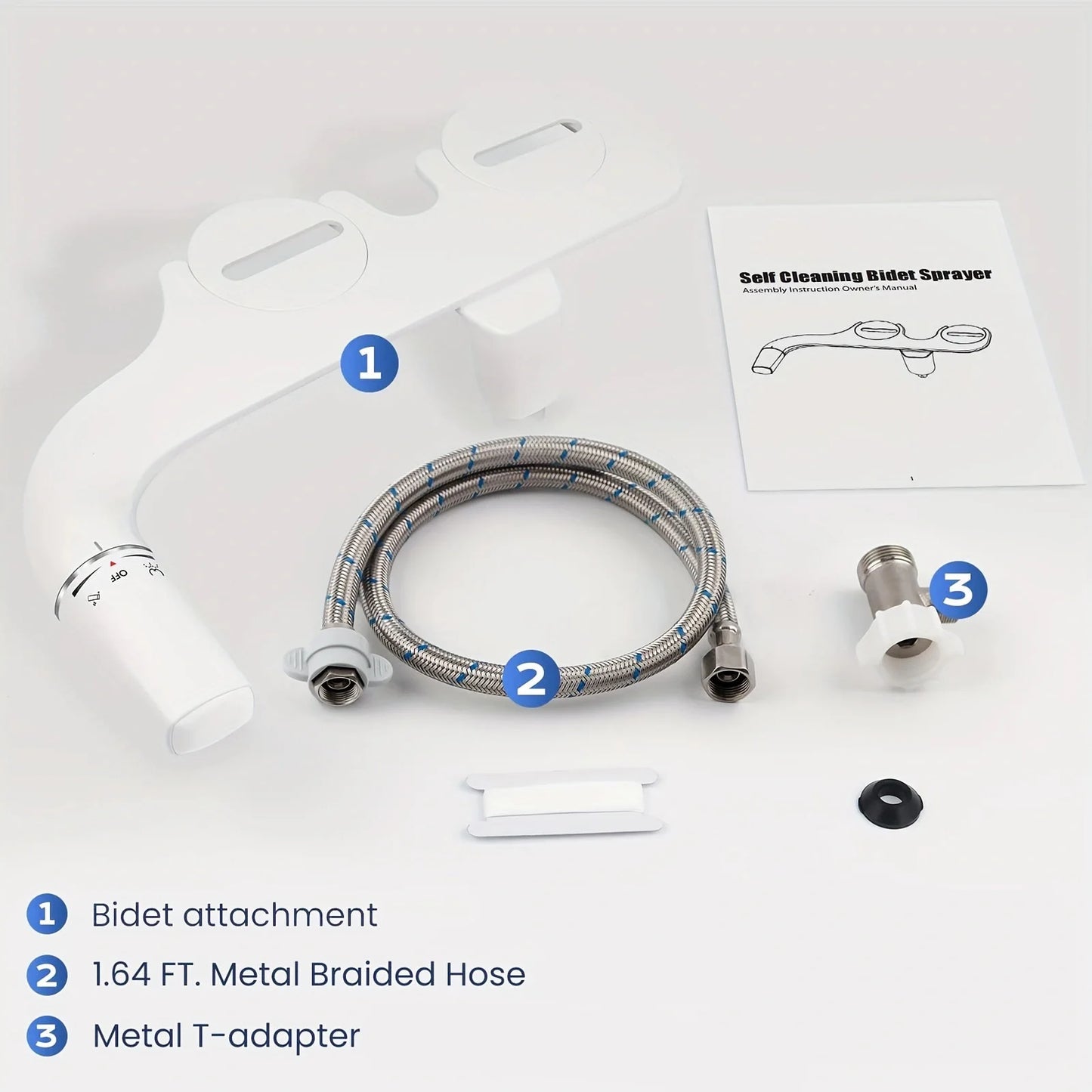 Ultra-Slim Bidet Attachment for Toilet - Dual Nozzle (Frontal & Self Cleaning)
