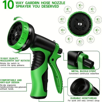 50FT/75FT/100FT Expandable Water Hose, Multifunctional Spray Nozzle