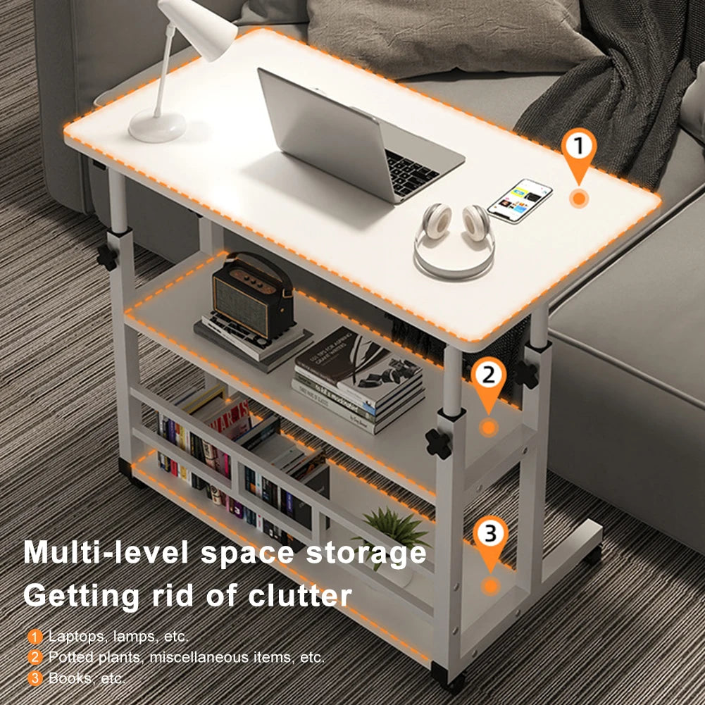Multi-Layer, Adjustable Wooden Computer Desk Workstation