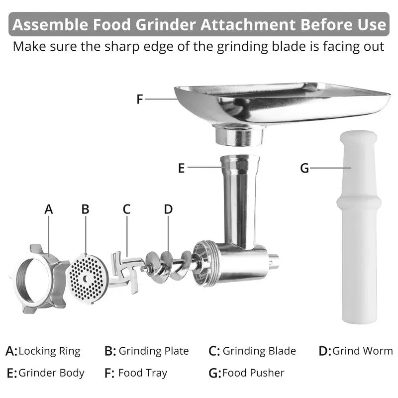 Stainless Steel Durable Meat Grinder, Mixer, St