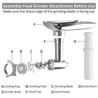 Stainless Steel Durable Meat Grinder, Mixer, St