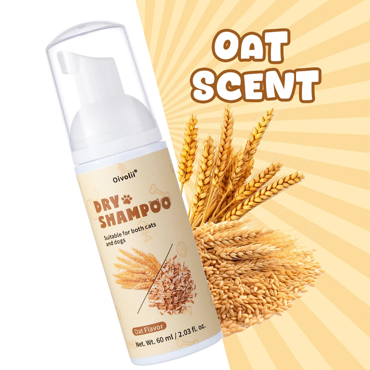 Pet Shower Gel Shampoo, Dry Cleaning Foam Without Rinse