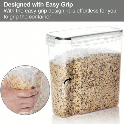 Cereal Storage Containers 4 Pack 4L Airtight with Pour Spout Plastic Dispensers