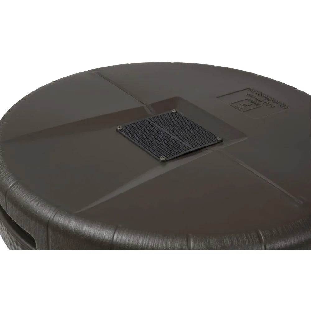 50 Gallon Outdoor Rain Barrel Water Storage, Brass Spigot