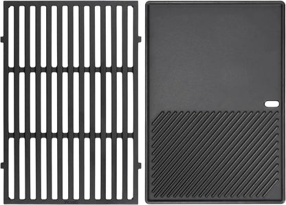 Reversible Cast Iron Grill Griddle & Grate Set for 300 Series Grills