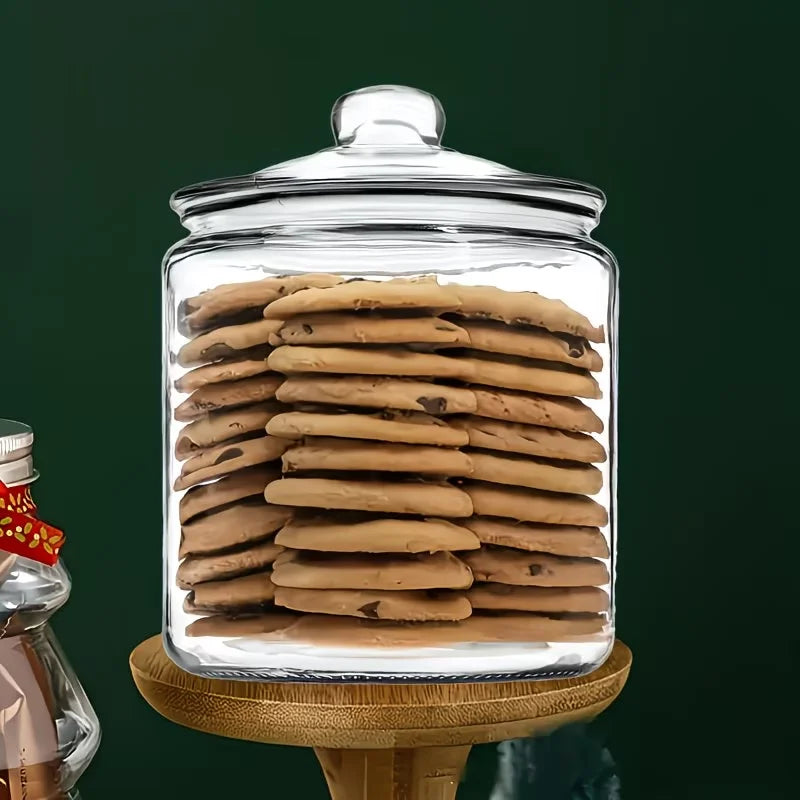 Set (2) Glass Pantry Jars w/Flip Lids – Ideal for Pantry & Kitchen Countertops