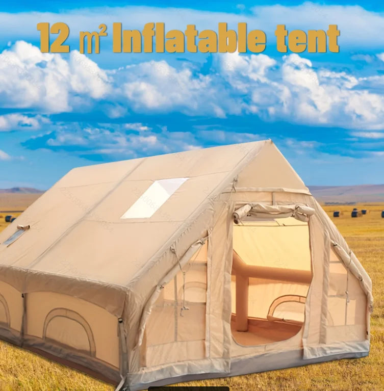 Large Inflatable Camping Tent w/Skylight, Air-Flow & Breathable Mesh Design