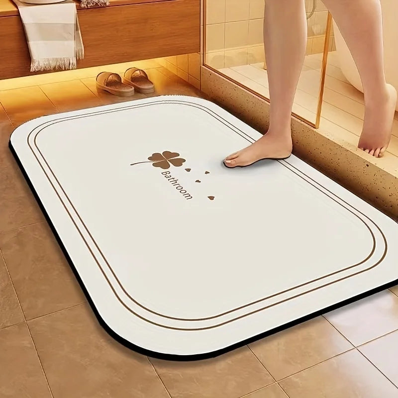 1pc Diatomite Bathmat, Quick Dry, Super Absorbent, Non-slip