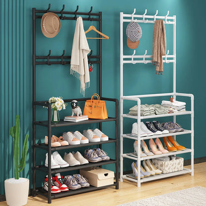 5 Layers Integrated Shoe & Coat Rack, Space Saving Multi-Layer