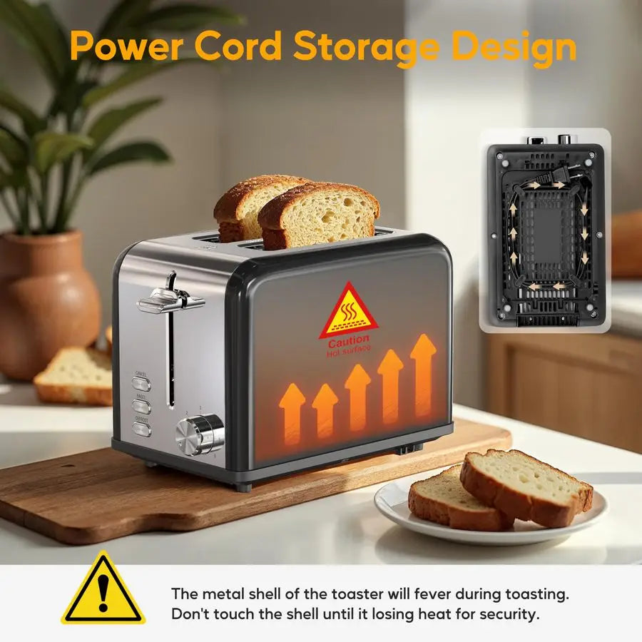 Xtra Wide Slot, Stainless Steel Toaster, 6 Browning Setting
