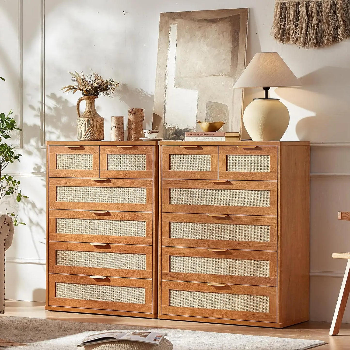 41" Tall Modern Chest of Drawers, 6 Drawers