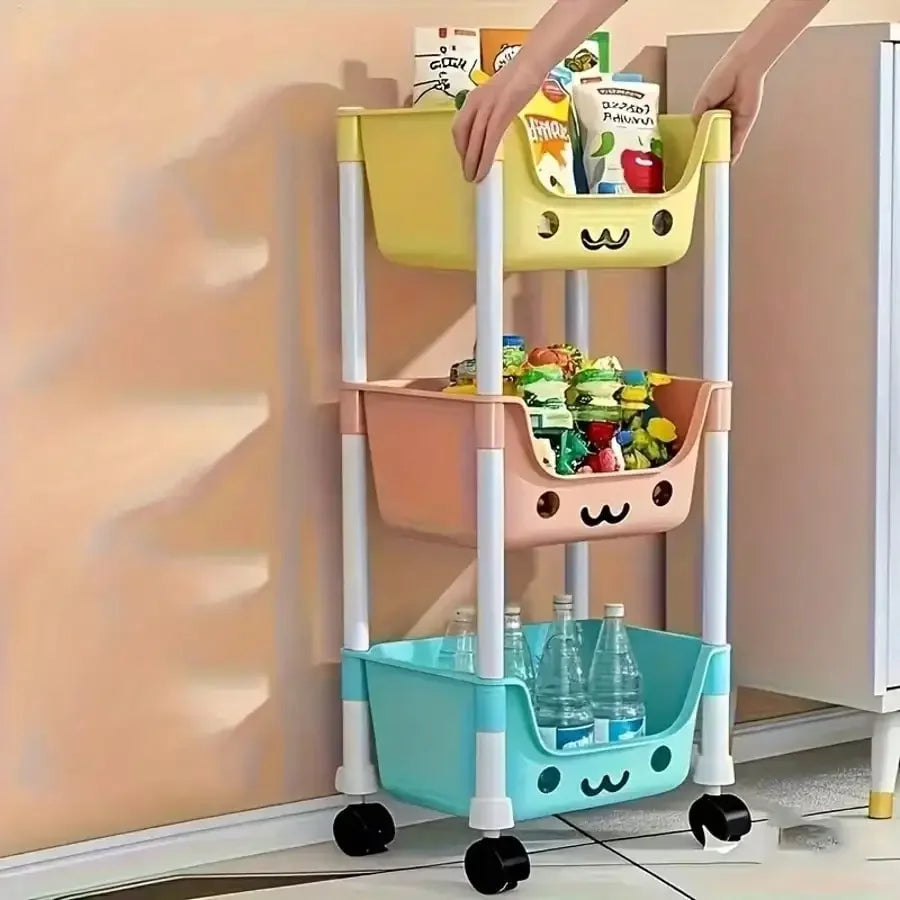 3/5-Layer Multifunctional Storage Rack w/Rolling Wheels