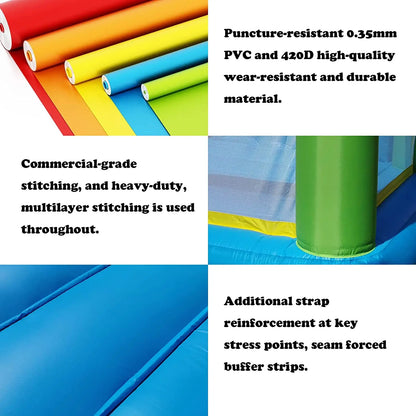 Inflatable Bounce House With Slide 12*9*8ft
