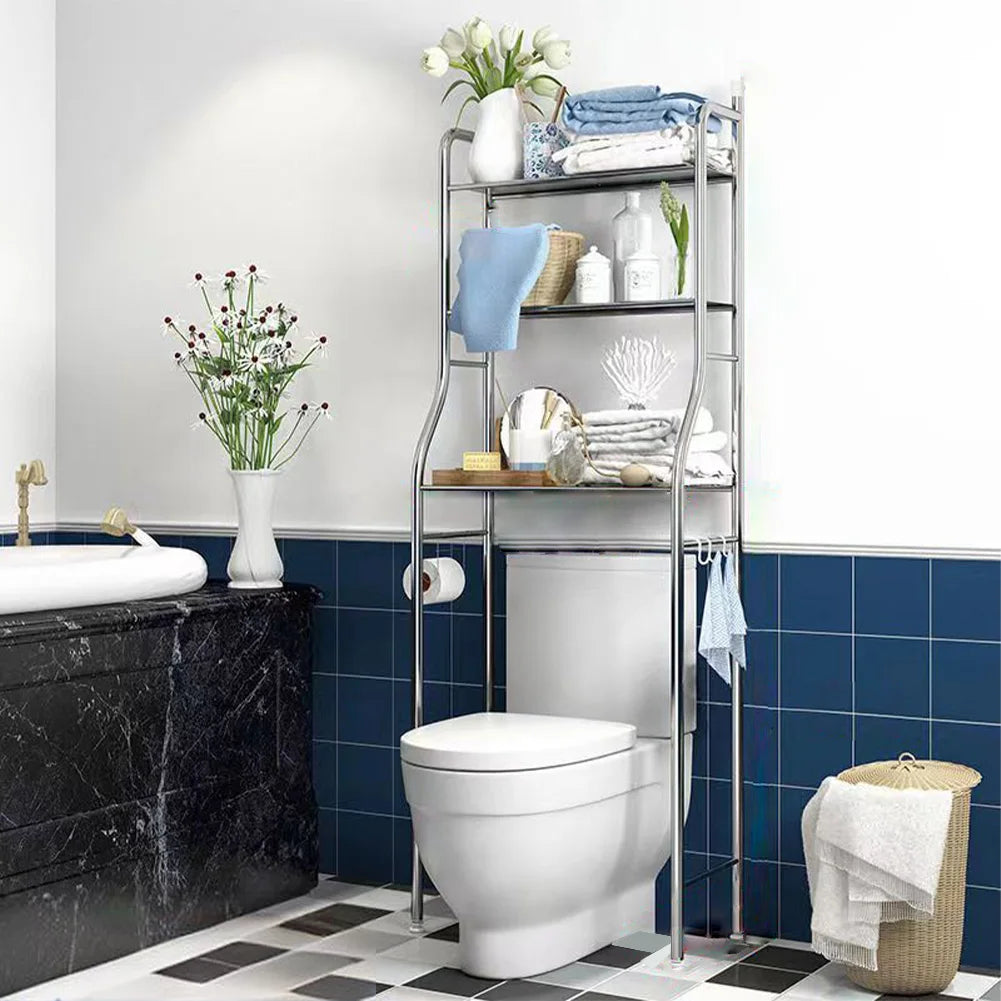 3-Tier Freestanding Over Toilet Storage Shelves, Paper Holder