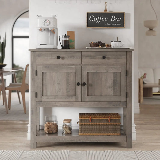 2-Door Cabinet, Console Table, Storage Shelf, Coffee Bar