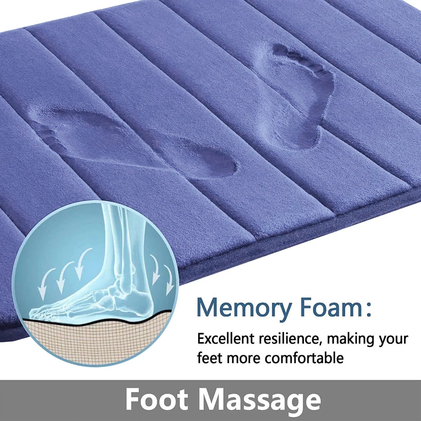 Super Absorbent Bathmat Memory Foam, Non-slip
