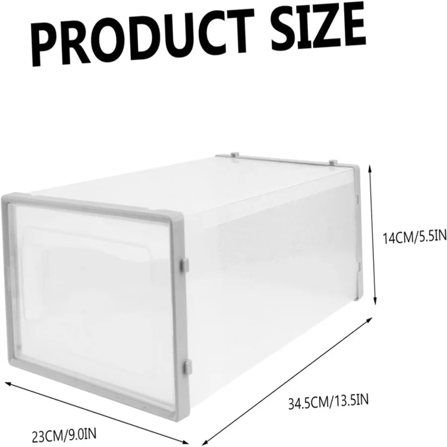 12pk Transparent Plastic Stackable Storage Boxes, Linked Design