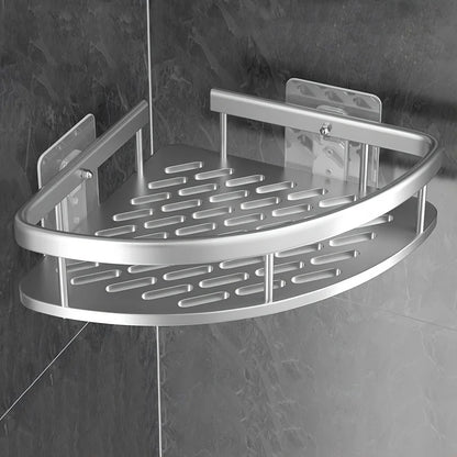 Tension Corner Mounted Shower Caddy, Stainless, No Drill