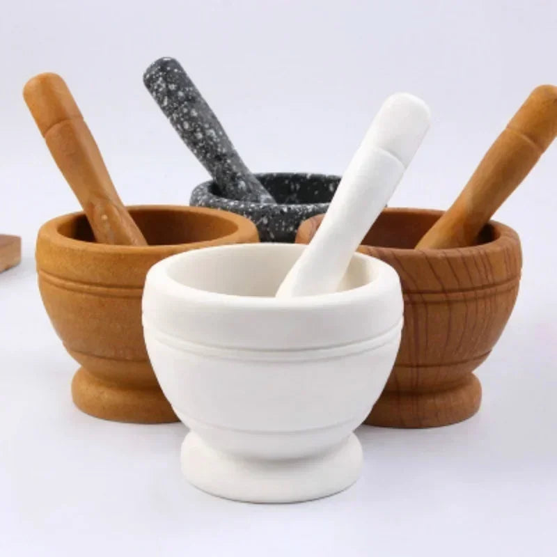 Pestle and Mortar Garlic Herb Spice Grinding Crusher