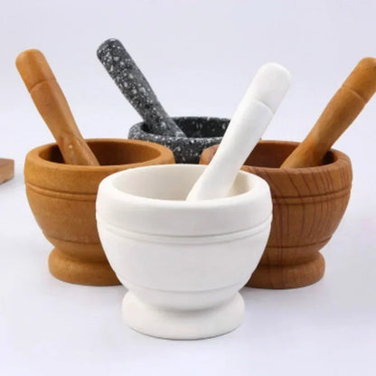 Pestle and Mortar Garlic Herb Spice Grinding Crusher