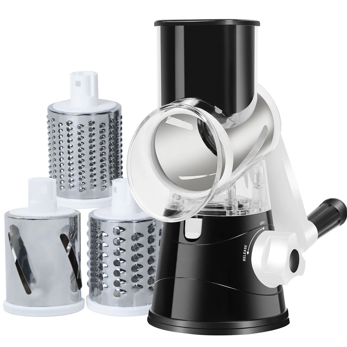 3 Drum Munti-functional Manual Grater for Cheese, Vegetables, Nuts