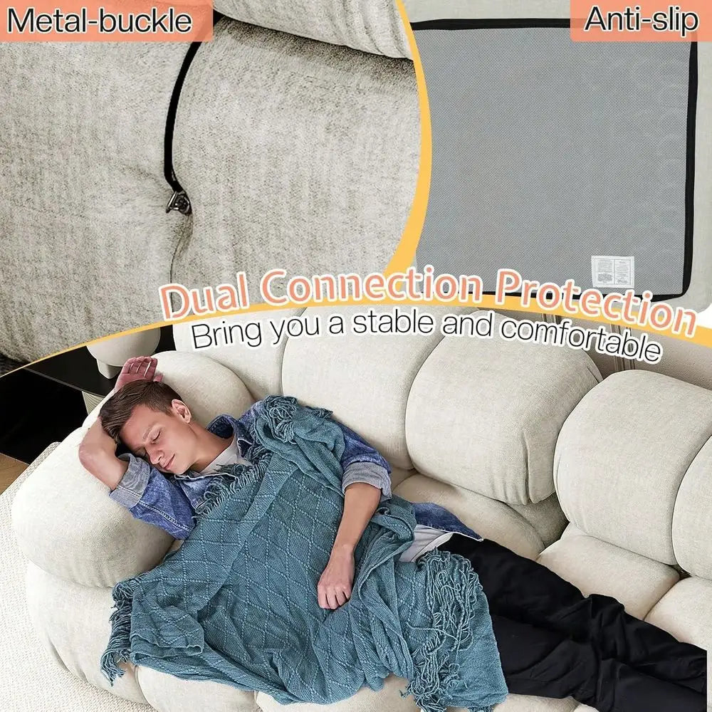 Modern 24.4" Deep Modular Compression Sofa w/Ottoman