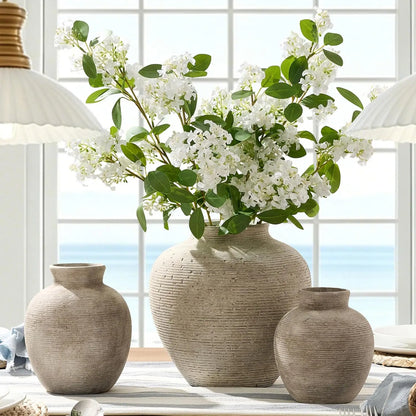 Farmhouse Table Rustic Vintage Ceramic Flower Vase