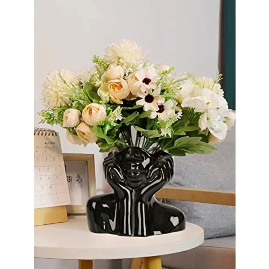 Flower Vase for Decor Ceramic Face Vase for Flowers