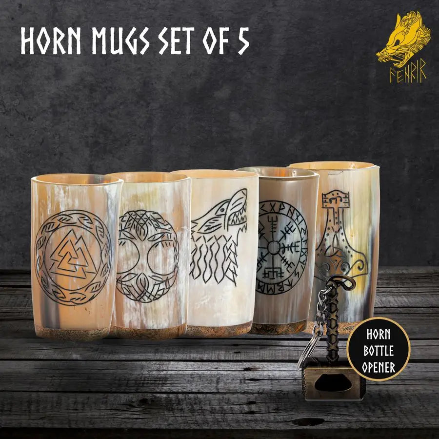 Viking Mug Set with Bottle Opener