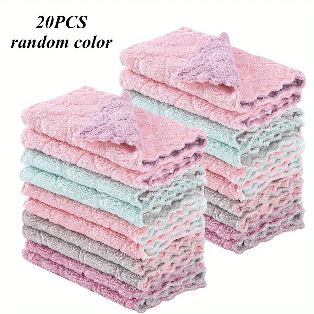 10pc Kitchen Towels and Dishcloths Rag, 9.4"x5.5"