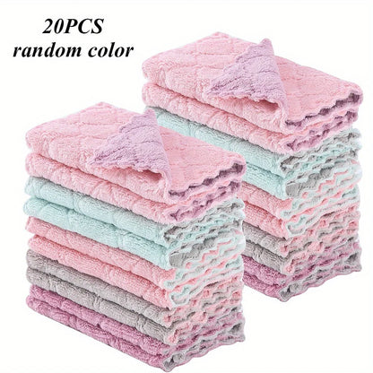 10pc Kitchen Towels and Dishcloths Rag, 9.4"x5.5"