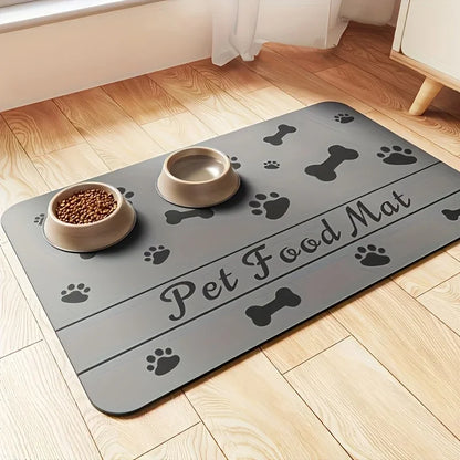 Waterproof Rubber Backing Quick Dry Pet Feeding Mat