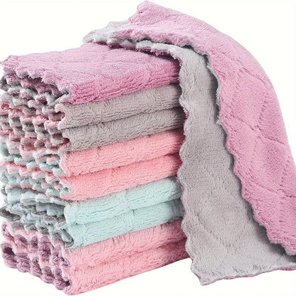 10pc Kitchen Towels and Dishcloths Rag, 9.4"x5.5"