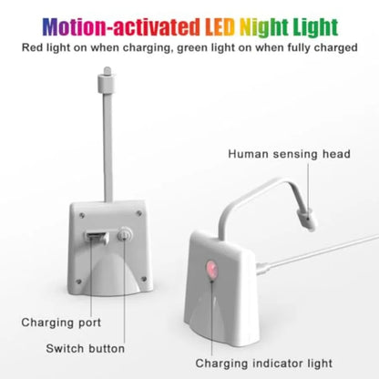 2pc Motion Sensor LED Toilet Night Lights, w/Star Projector, 16 Colors Changing