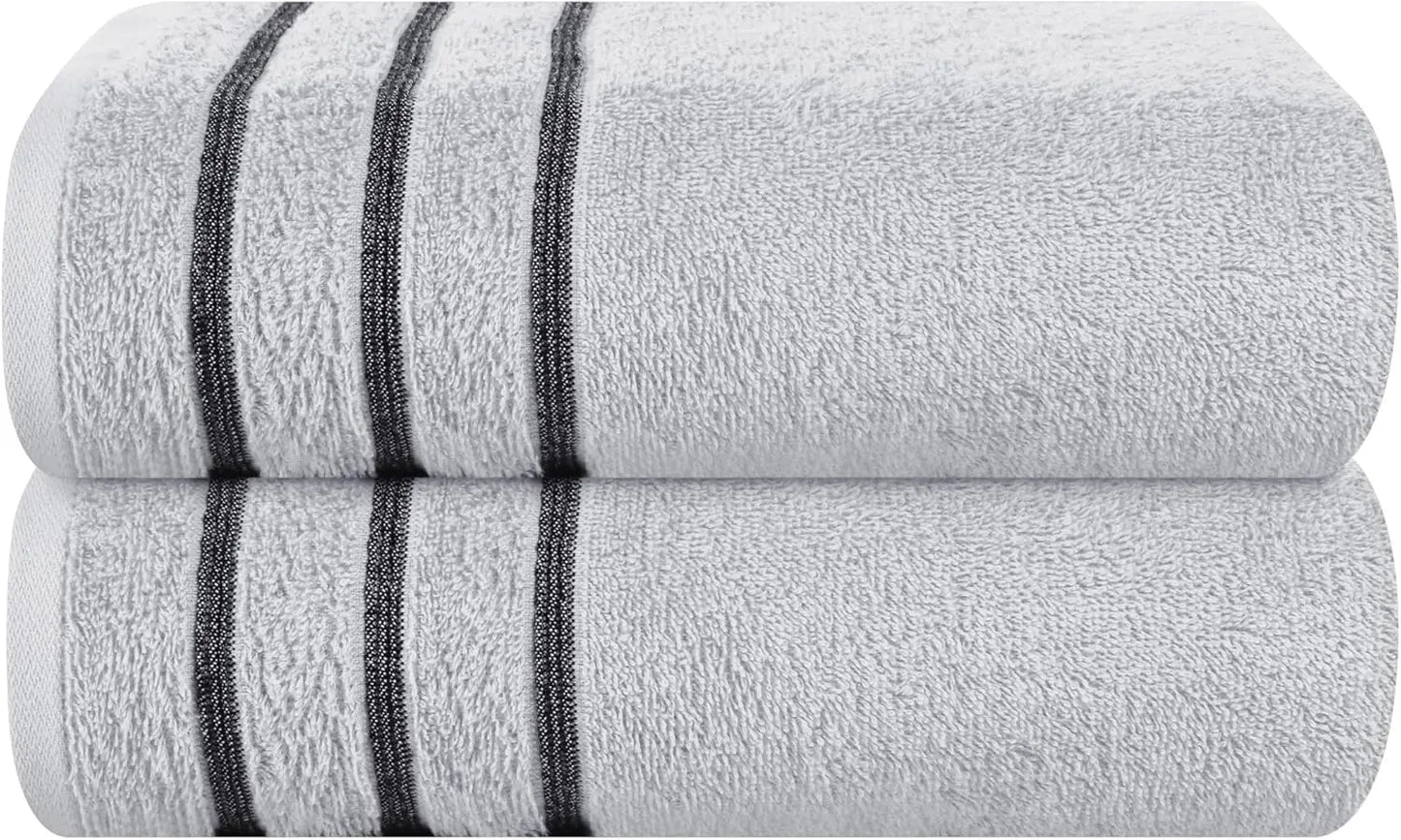 2pc Oversized Bath Towels 28x55" – Ultra Absorbent Quick-Dry
