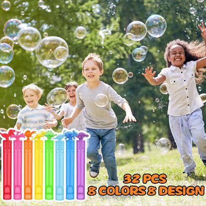 32 Pack Dinosaur Bubble Wands For Outdoor Activities