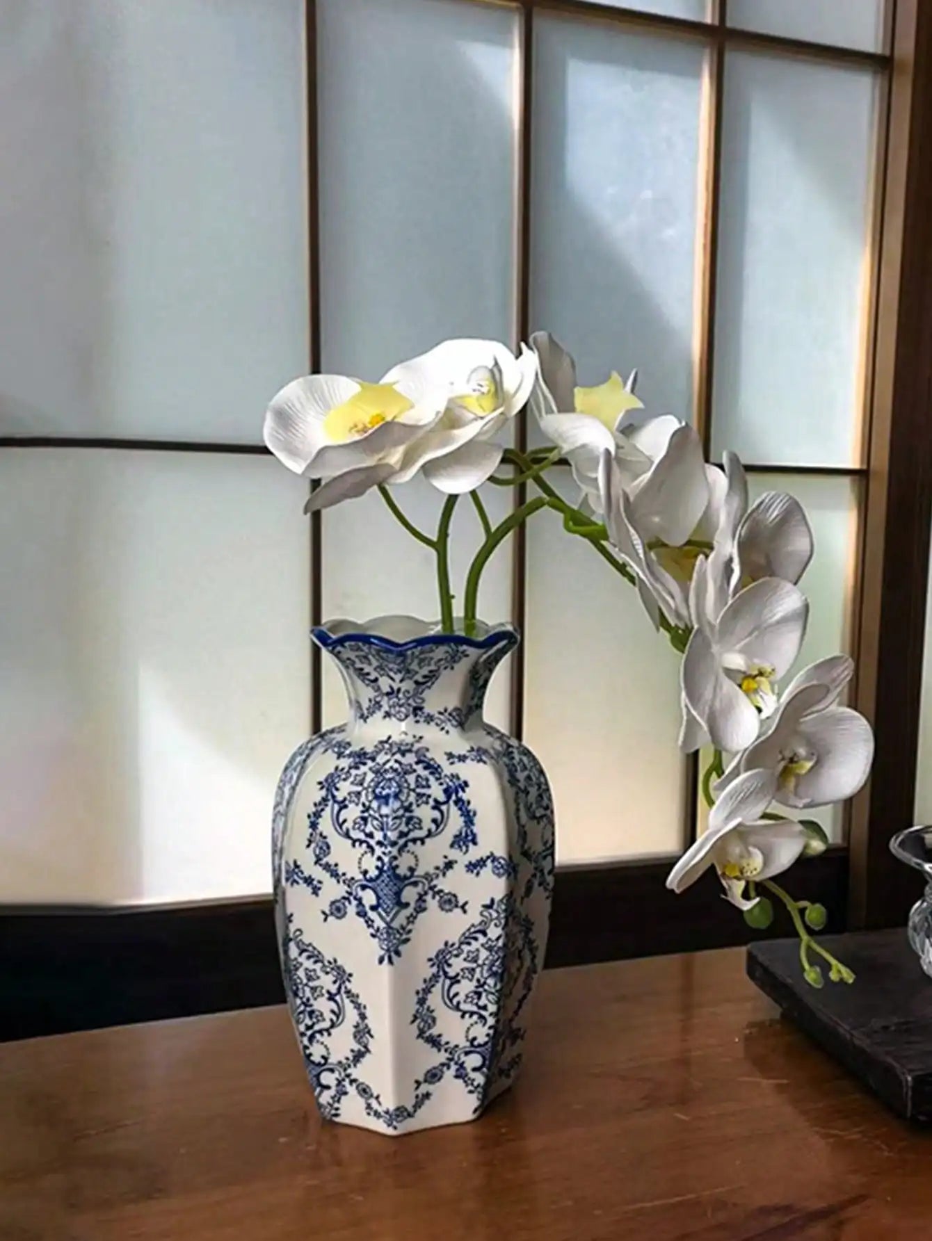 1 Pc Blue & White Porcelain Retro Chinese Vase